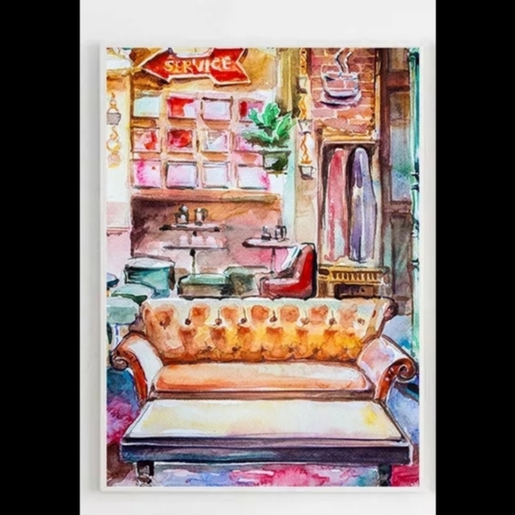 Other - Friends canvas poster watercolor of Central Perk